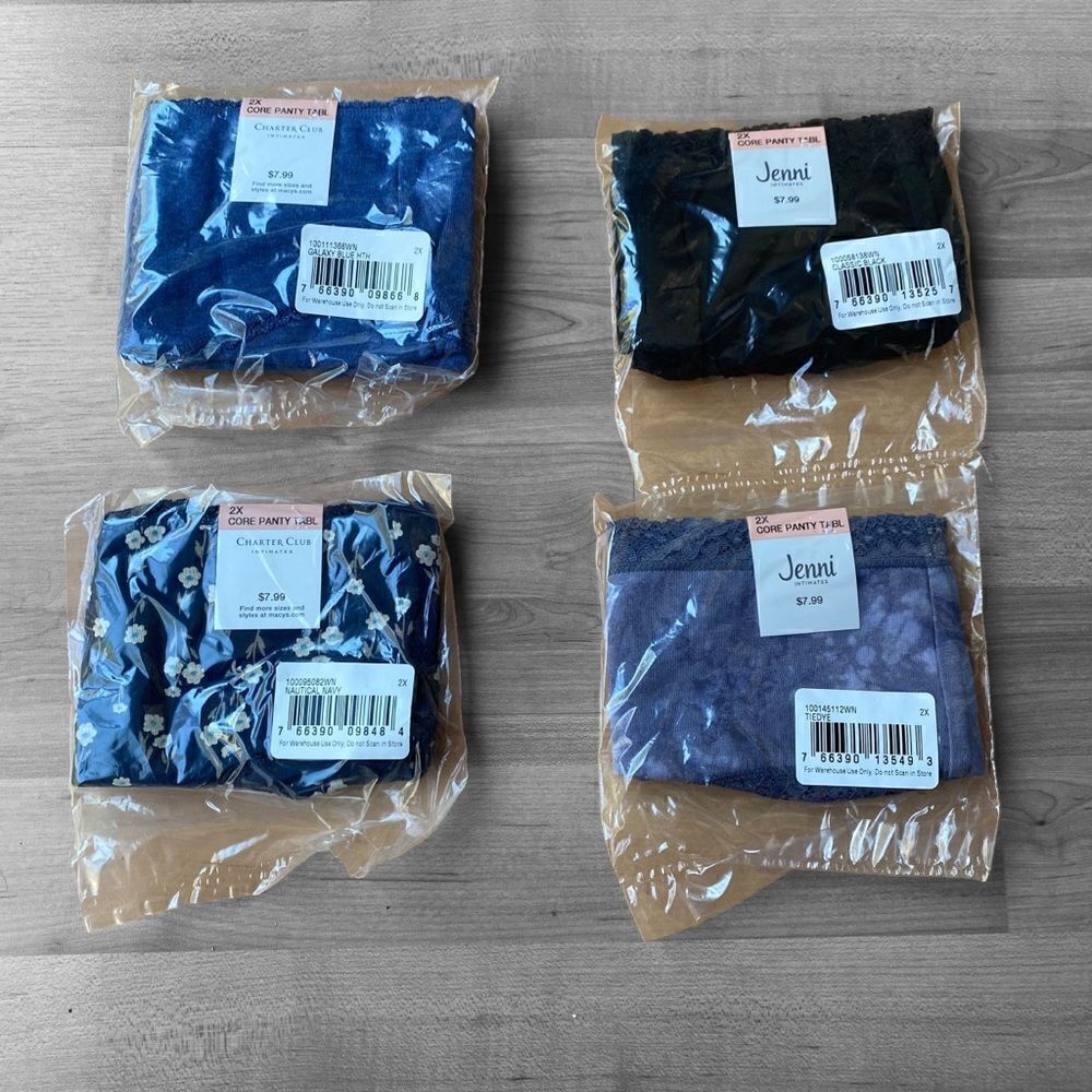Panties Lot 4 Pair Size 2X NEW IN PACKAGE
